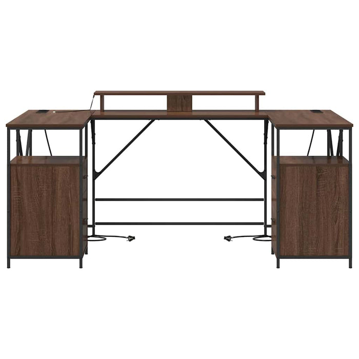 Birou cu sertar Stejar brun 182 x 101 x 87.5 cm Lemn compozit - WALTI WALTI