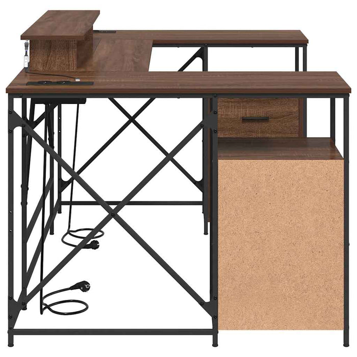 Birou cu sertar Stejar brun 182 x 101 x 87.5 cm Lemn compozit - WALTI WALTI