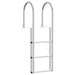 Ladder dock cu 3 pași Argintiu 45 x 11,5 x 134 cm Aluminiu - WALTI WALTI