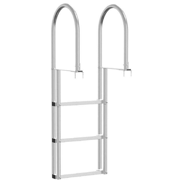 Ladder dock cu 3 pași Argintiu 45 x 11,5 x 134 cm Aluminiu - WALTI WALTI