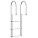 Ladder dock cu 3 pași Argintiu 45 x 11,5 x 134 cm Aluminiu - WALTI WALTI
