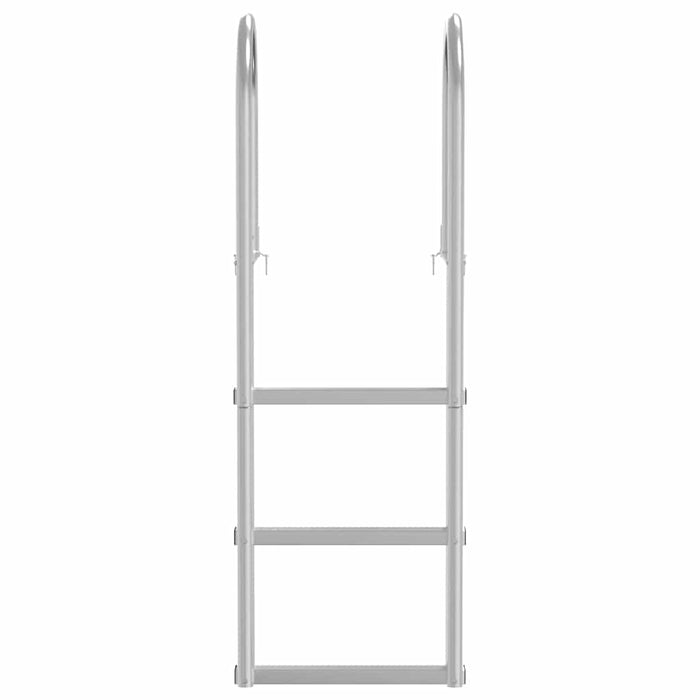 Ladder dock cu 3 pași Argintiu 45 x 11,5 x 134 cm Aluminiu - WALTI WALTI