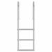 Ladder dock cu 3 pași Argintiu 45 x 11,5 x 134 cm Aluminiu - WALTI WALTI