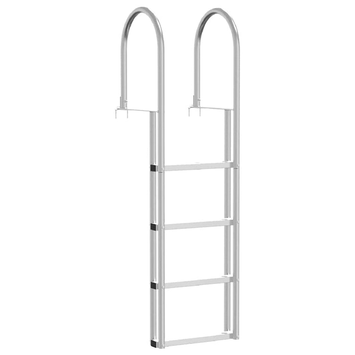 Scară de doc cu 4 trepte Argintiu 45 ×11,5 ×162 cm Aluminiu - WALTI WALTI