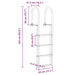 Scară de doc cu 4 trepte Argintiu 45 ×11,5 ×162 cm Aluminiu - WALTI WALTI