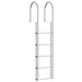 Scară de doc cu 5 trepte Argintiu 45 ×11,5 ×190 cm Aluminiu - WALTI WALTI