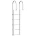 Scară de doc cu 5 trepte Argintiu 45 ×11,5 ×190 cm Aluminiu - WALTI WALTI