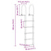 Scară de doc cu 5 trepte Argintiu 45 ×11,5 ×190 cm Aluminiu - WALTI WALTI