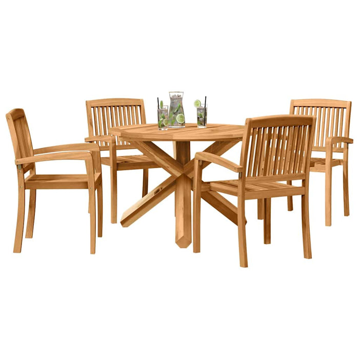 Set de masă pentru grădină 3 pcs Maro 109 x 109 x 74 cm - WALTI WALTI