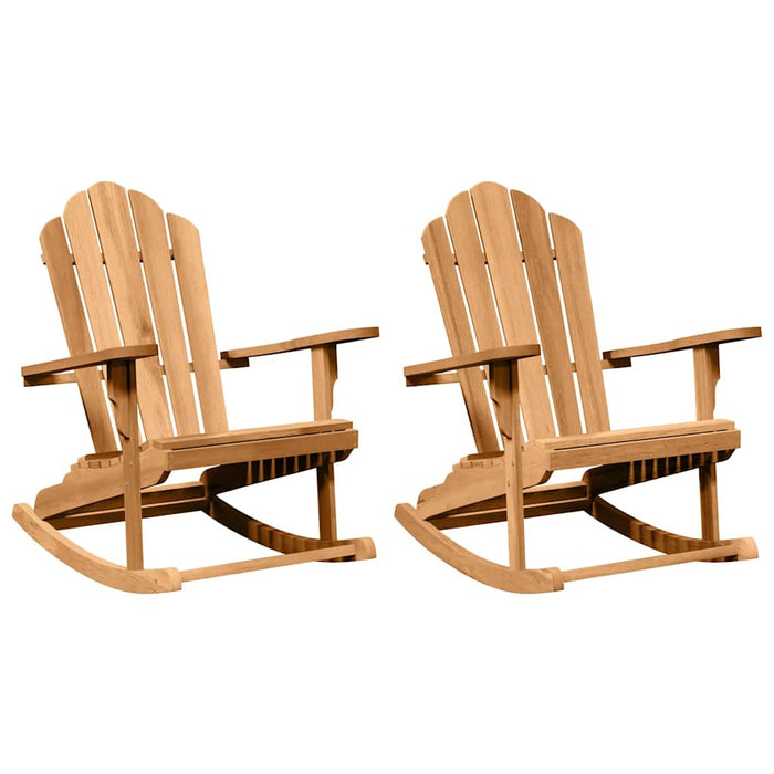 Scaun rocking Adirondack 2 buc. Maro Lemn masiv de tec WALTI