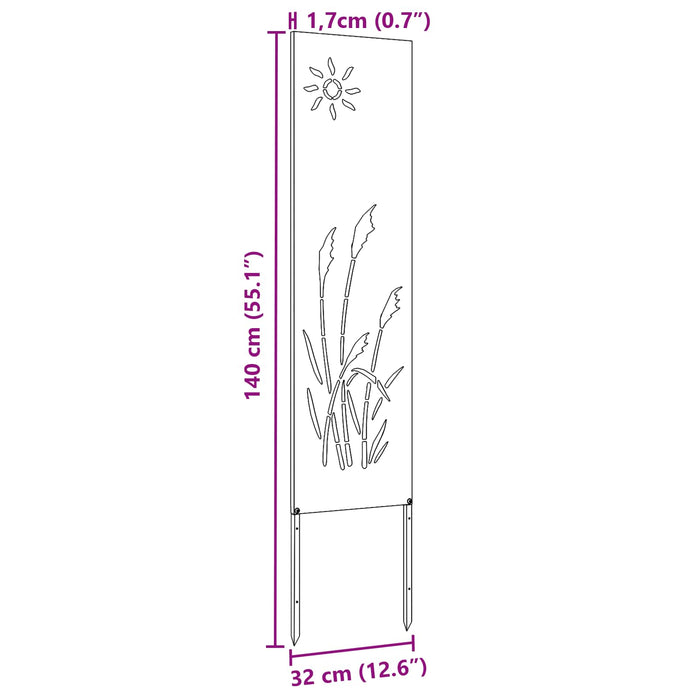 Ecran de intimitate pentru grădină Olivengrønn 32 x 140 cm - WALTI WALTI