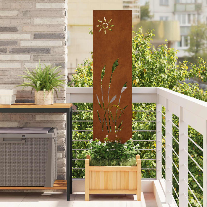 Ecran de intimitate pentru grădină Traforaj Ruginit 32 x 140 cm WALTI