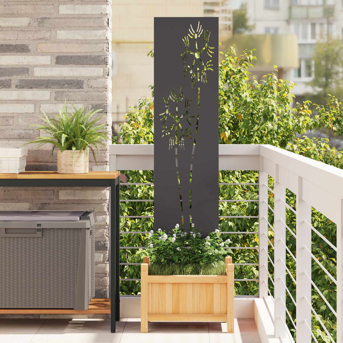 Ecran de intimitate pentru grădină Traforaj Negru 32 x 140 cm WALTI