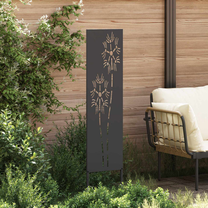 Ecran de intimitate pentru grădină Traforaj Negru 32 x 140 cm WALTI