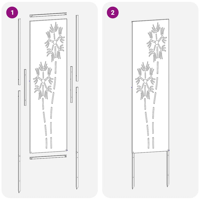 Ecran de intimitate pentru grădină Traforaj Alb 32 x 140 cm - WALTI WALTI