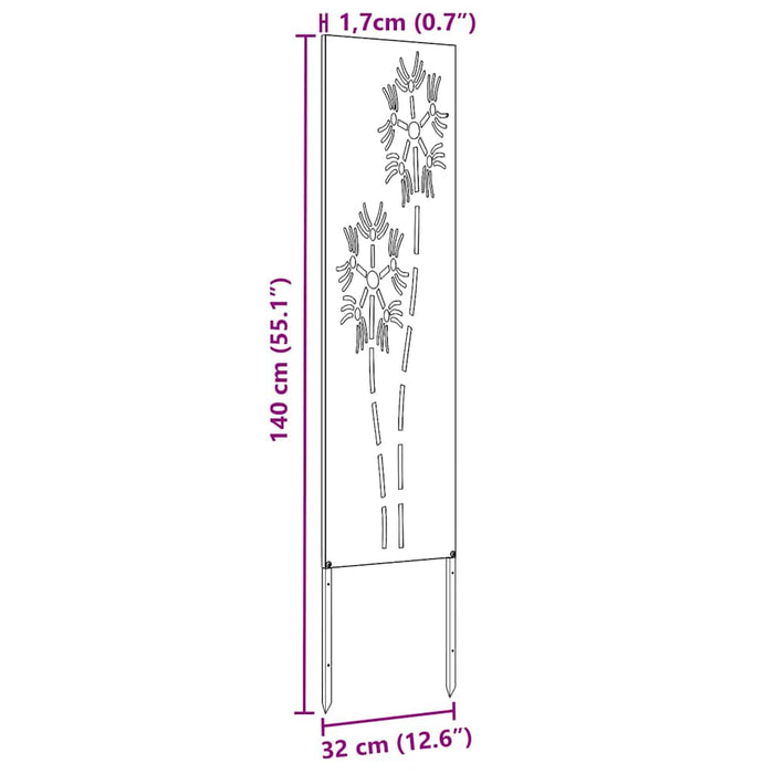 Ecran de intimitate pentru grădină Traforaj Alb 32 x 140 cm - WALTI WALTI