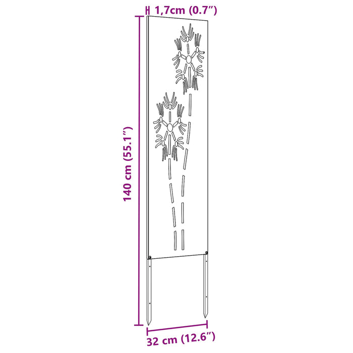 Ecran de intimitate pentru grădină Antracit 32 x 140 cm WALTI