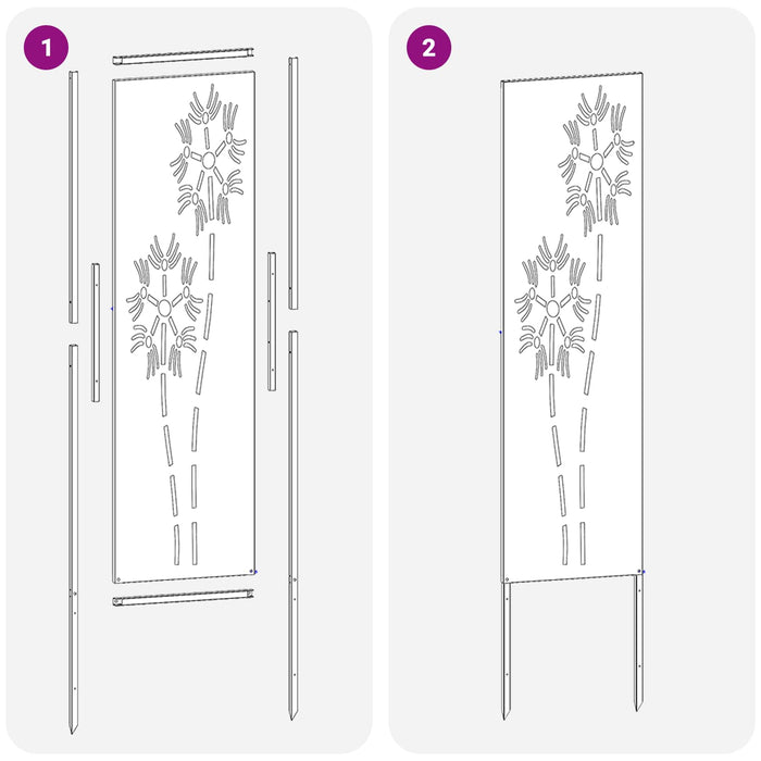 Ecran de intimitate pentru grădină Argintiu 32 x 140 cm WALTI