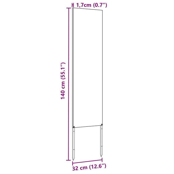 Ecran de intimitate pentru grădină Argintiu 32 x 140 cm WALTI
