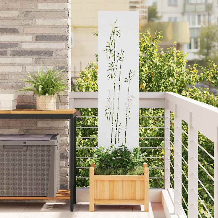 Ecran de intimitate pentru grădină Floral Alb 32 x 140 cm - WALTI WALTI