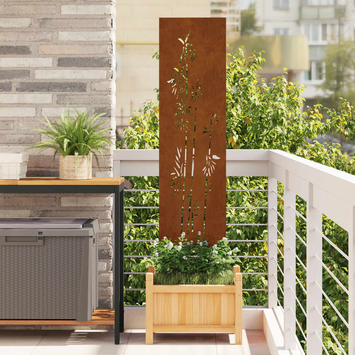 Ecran de intimitate pentru grădină Floral Ruginit 32 x 140 cm WALTI