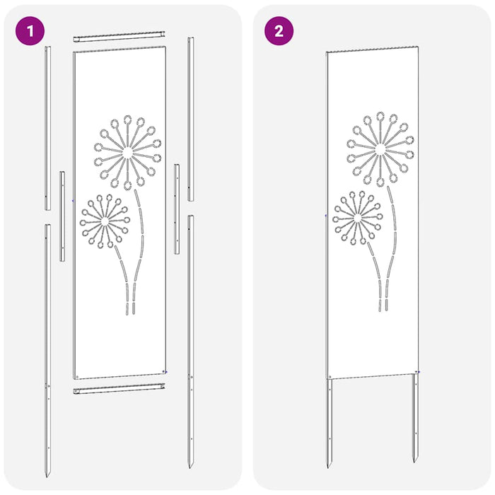 Ecran de intimitate pentru grădină Traforaj Negru 32 x 140 cm - WALTI WALTI