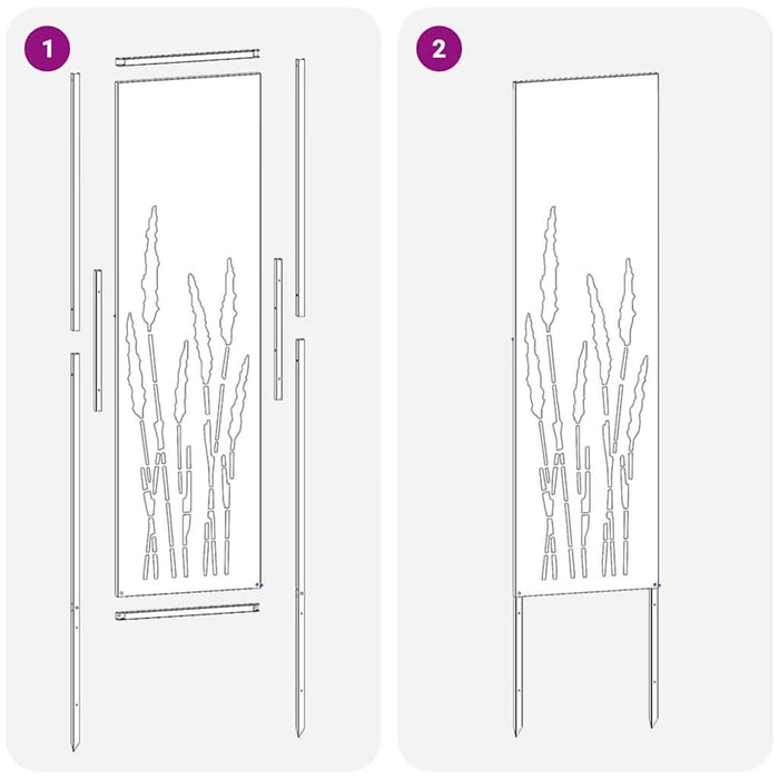 Ecran de intimitate pentru grădină Traforaj Negru 32 x 140 cm - WALTI WALTI