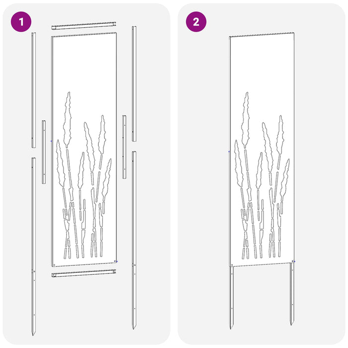Ecran de intimitate pentru grădină Traforaj Alb 32 x 140 cm WALTI