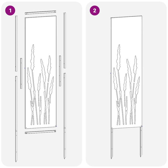 Ecran de intimitate pentru grădină Argintiu 32 x 140 cm - WALTI WALTI