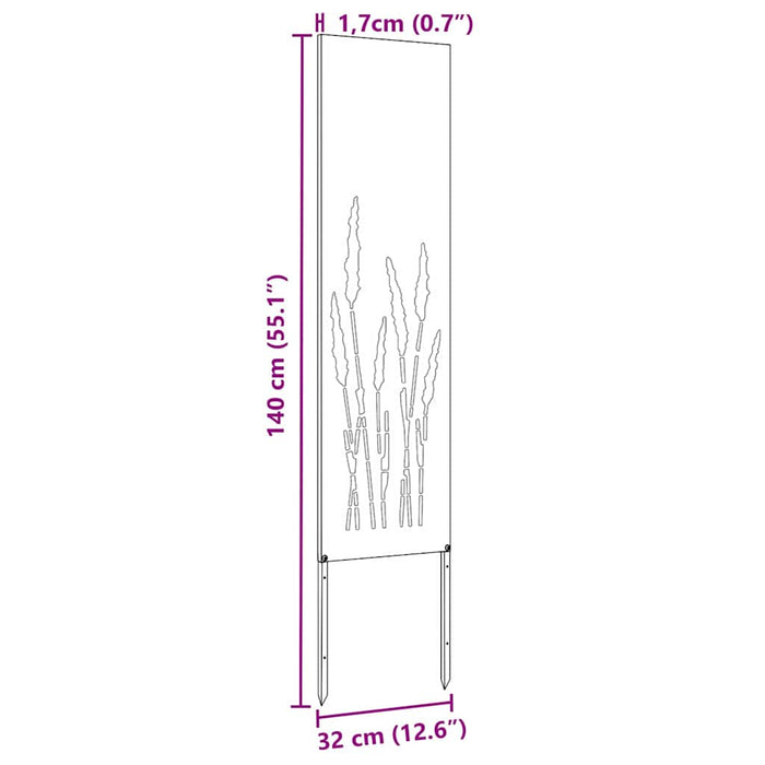 Ecran de intimitate pentru grădină Argintiu 32 x 140 cm - WALTI WALTI