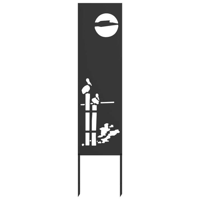 Ecran de intimitate pentru grădină Traforaj Negru 32 x 140 cm WALTI
