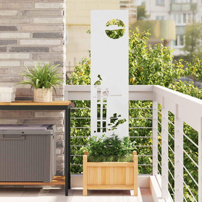 Ecran de intimitate pentru grădină Traforaj Alb 32 x 140 cm WALTI