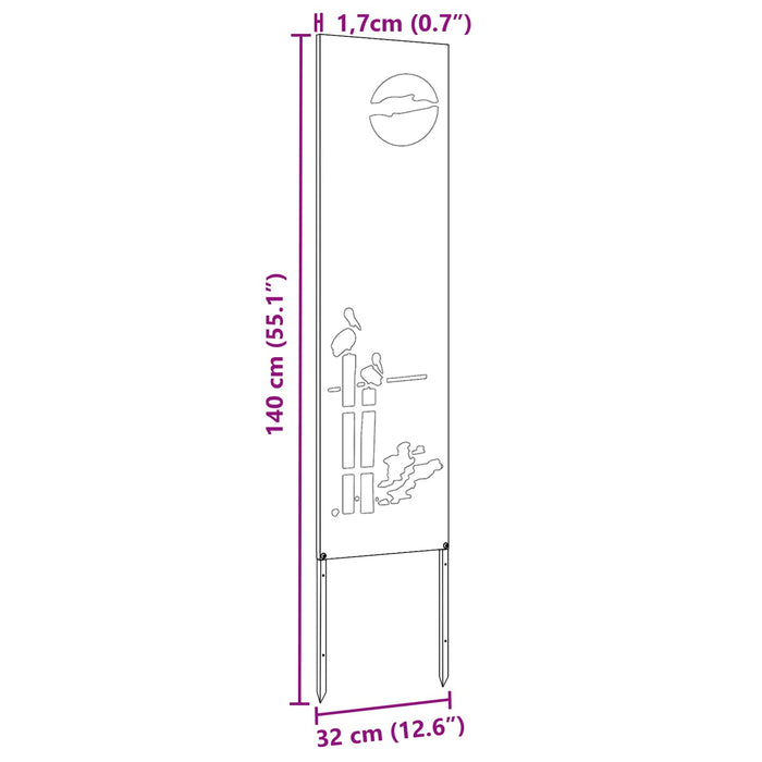 Ecran de intimitate pentru grădină Argintiu 32 x 140 cm WALTI