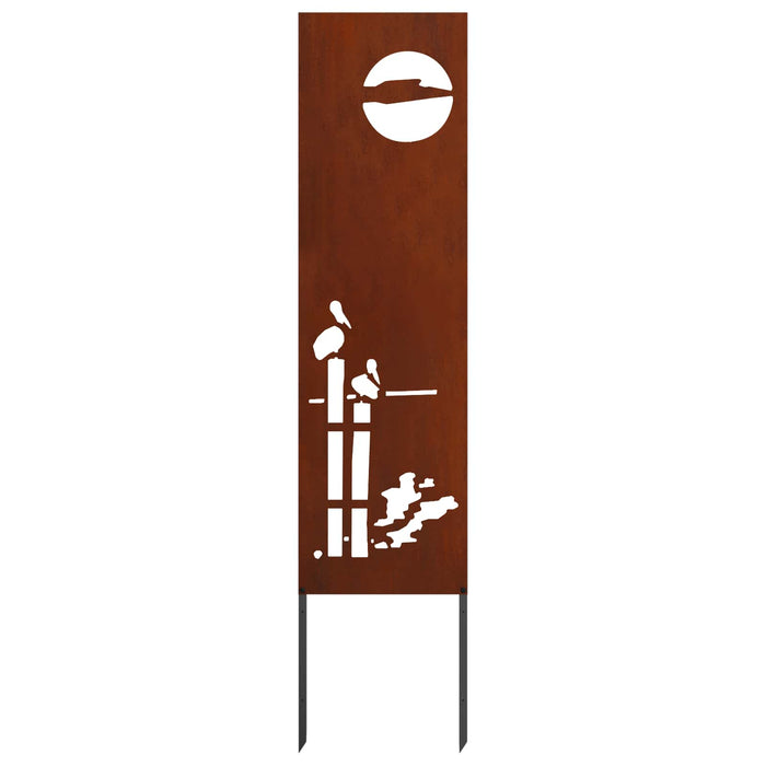 Ecran de intimitate pentru grădină Traforaj Ruginit 32 x 140 cm - WALTI WALTI