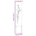 Ecran de intimitate pentru grădină Floral Alb 32 x 140 cm - WALTI WALTI