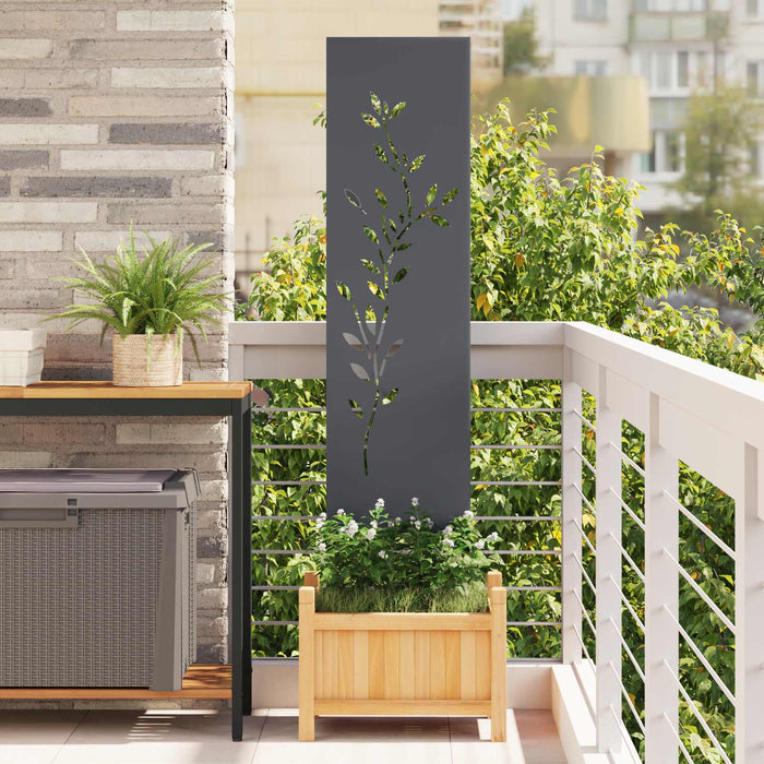 Ecran de intimitate pentru grădină Floral Antracit 32 x 140 cm WALTI