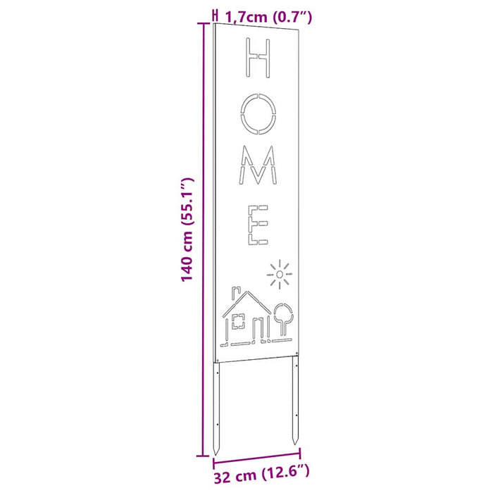Ecran de intimitate pentru grădină Traforaj Negru 32 x 140 cm - WALTI WALTI