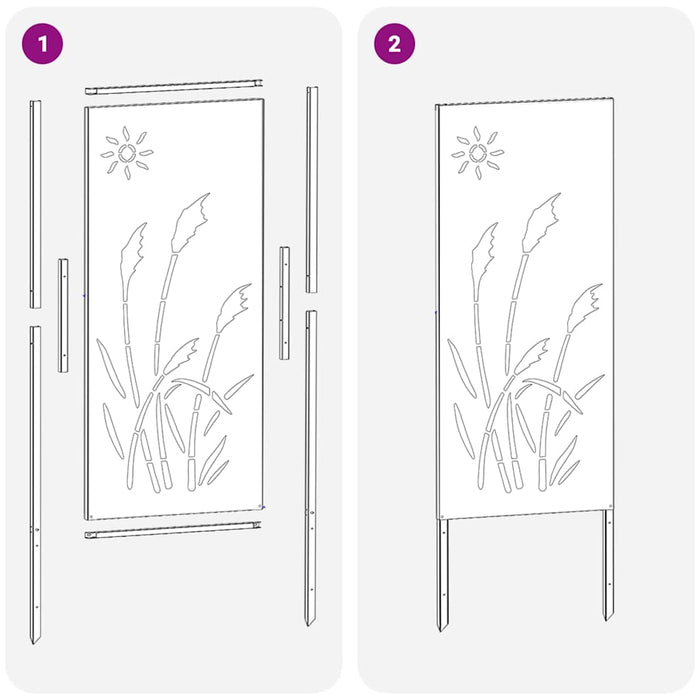 Ecran de intimitate pentru grădină Traforaj Alb 50 x 140 cm - WALTI WALTI