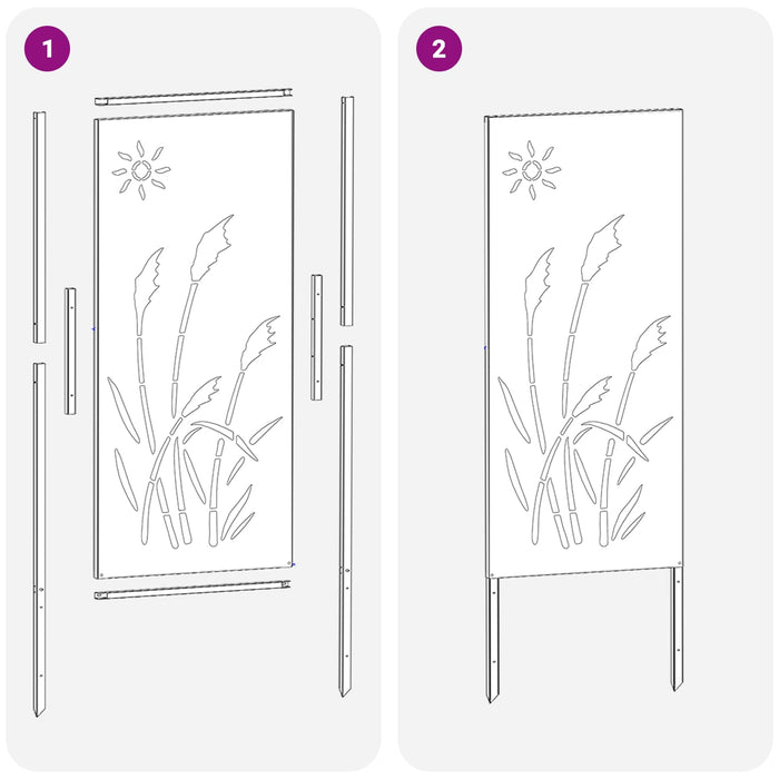 Ecran de intimitate pentru grădină Argintiu 50 x 140 cm WALTI