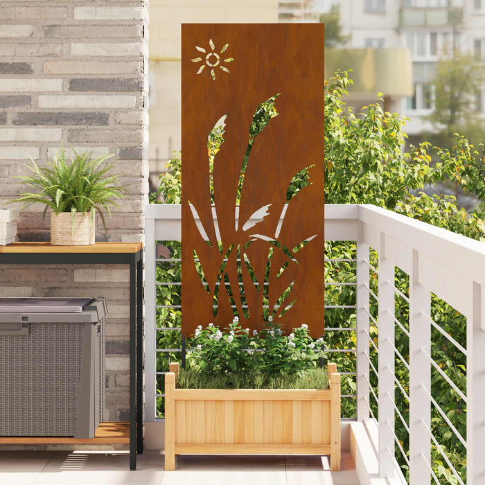 Ecran de intimitate pentru grădină Traforaj Ruginit 50 x 140 cm WALTI