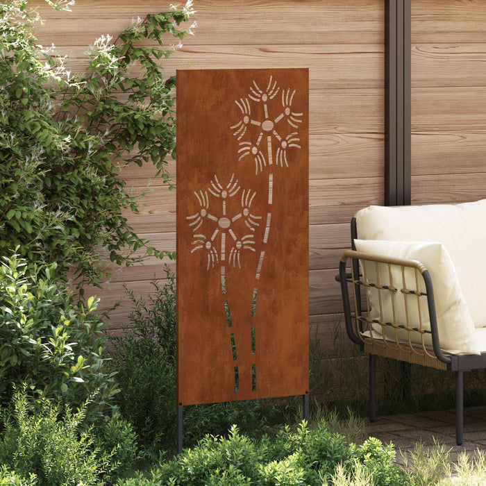 Ecran de intimitate pentru grădină Traforaj Ruginit 50 x 140 cm WALTI