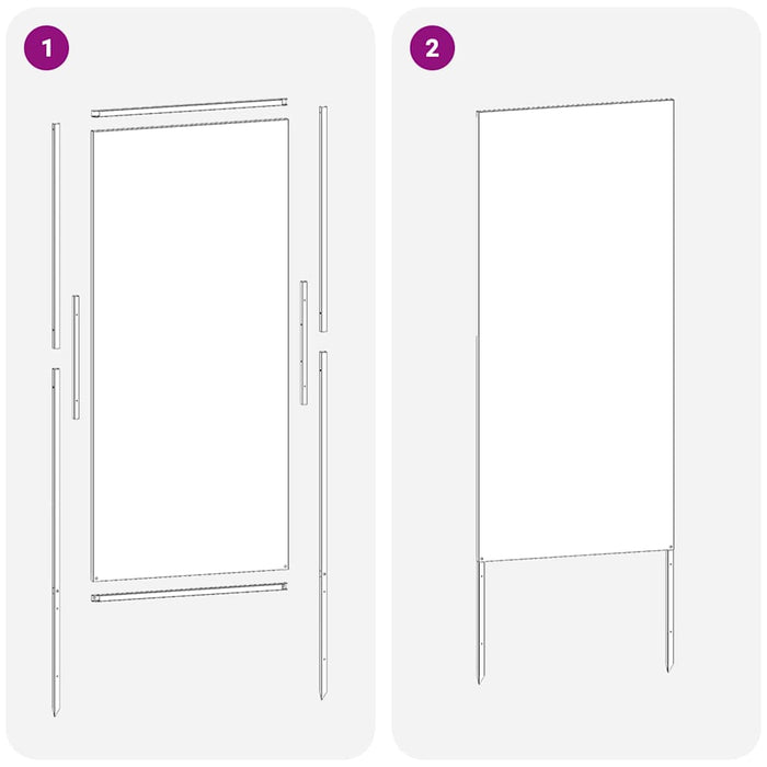 Ecran de intimitate pentru grădină Traforaj Negru 50 x 140 cm - WALTI WALTI
