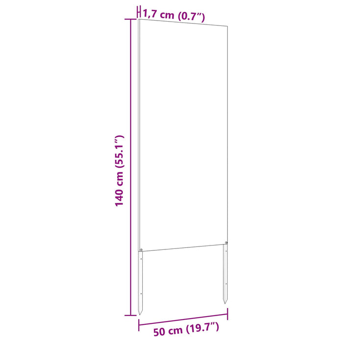 Ecran de intimitate pentru grădină Argintiu 50 x 140 cm - WALTI WALTI
