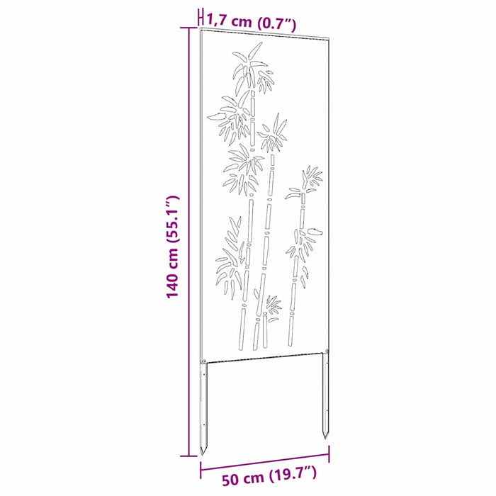 Ecran de intimitate pentru grădină Floral Alb 50 x 140 cm - WALTI WALTI