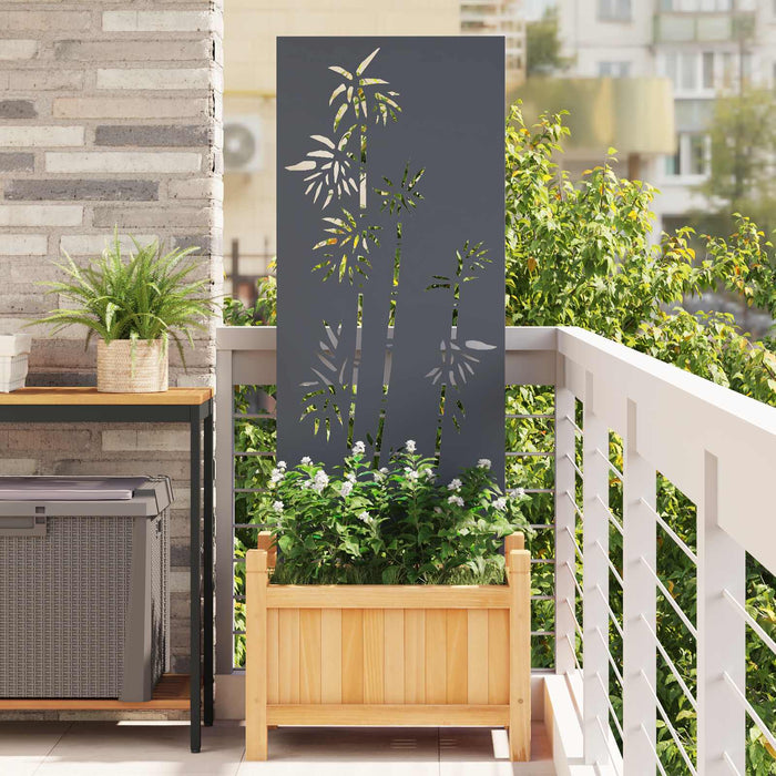 Ecran de intimitate pentru grădină Floral Antracit 50 x 140 cm WALTI