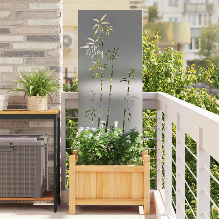 Ecran de intimitate pentru grădină Floral Argintiu 50 x 140 cm WALTI