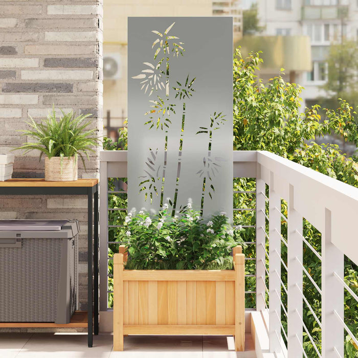 Ecran de intimitate pentru grădină Floral Argintiu 50 x 140 cm WALTI