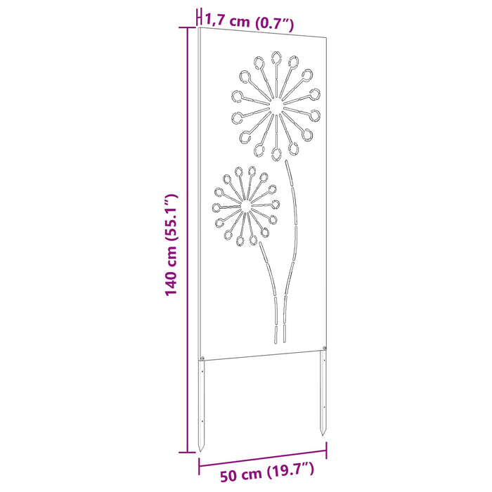 Ecran de intimitate pentru grădină Argintiu 50 x 140 cm WALTI