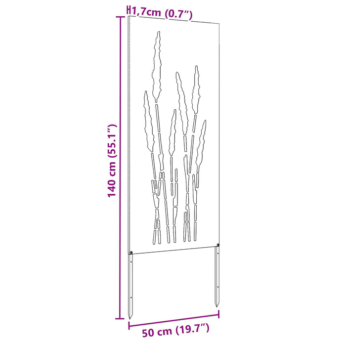 Ecran de intimitate pentru grădină Floral Alb 50 x 140 cm - WALTI WALTI
