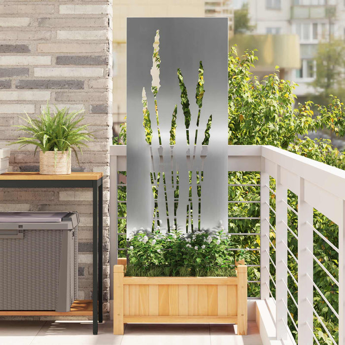 Ecran de intimitate pentru grădină Floral Argintiu 50 x 140 cm WALTI